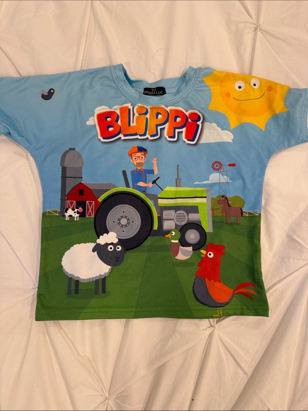 Blippi Boys' Blue & Green Farm Graphic Tee